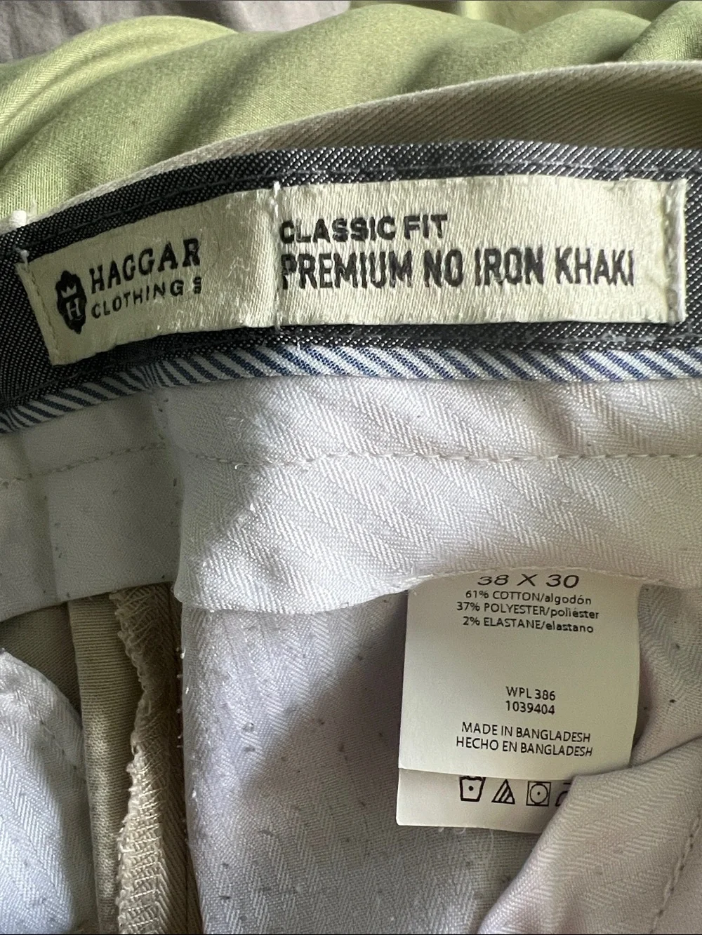 Haggar Men's Straight-Leg Chinos in Cream